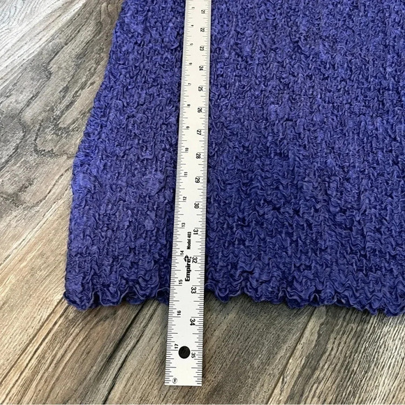 SAMSOE SAMSOE Bianca long sleeve crinkle keyhole mini dress periwinkle Large - Picture 8 of 10